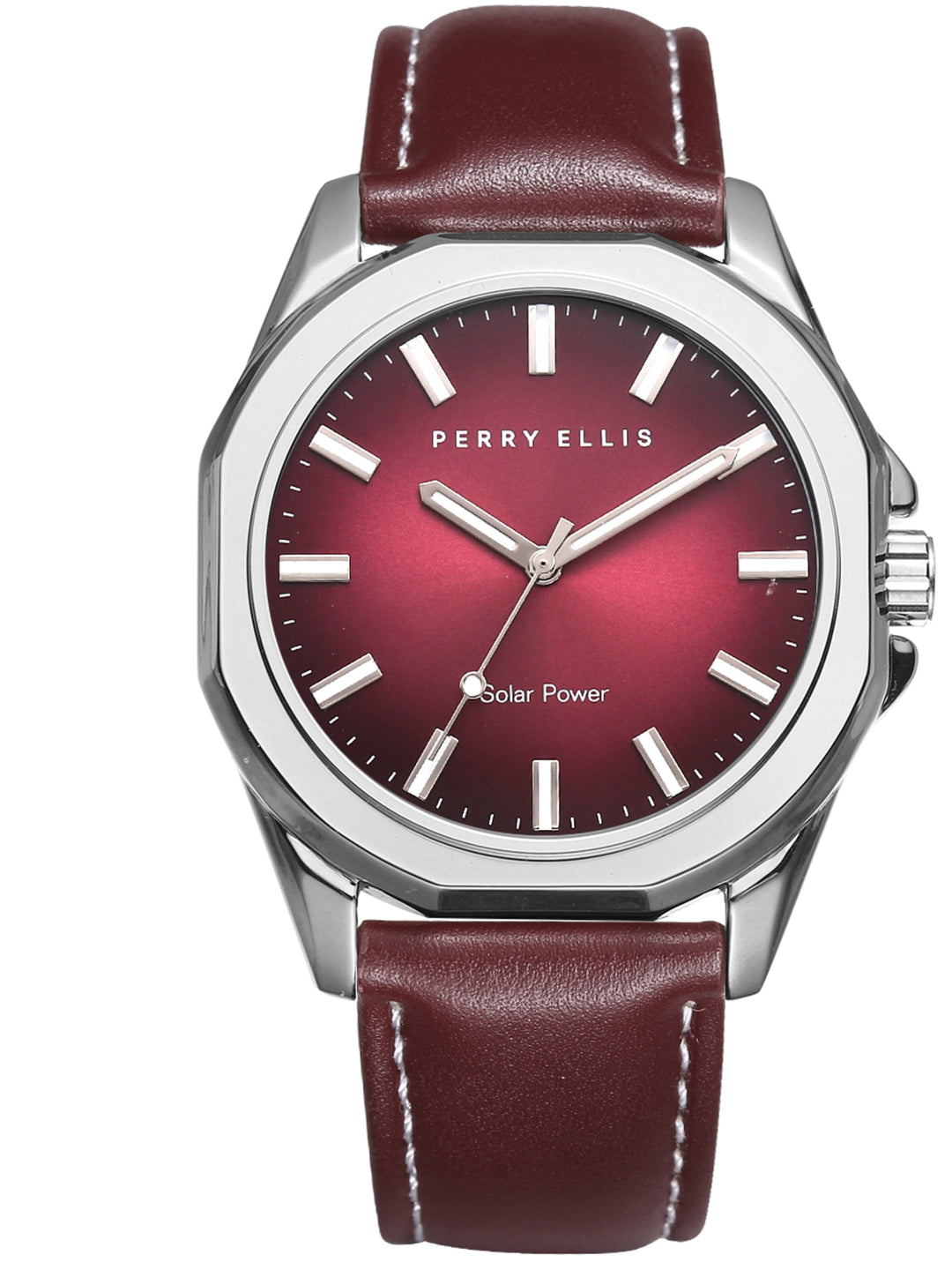 Solar Powered Watch (Burgundy) 