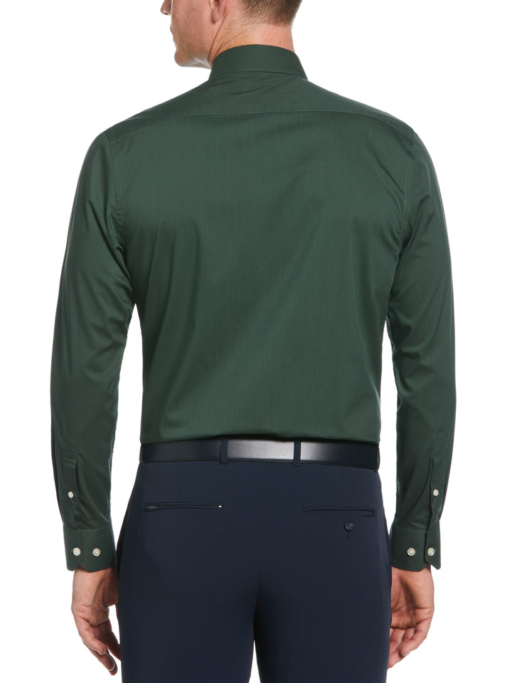Green Solid Dress Shirt (Green) 