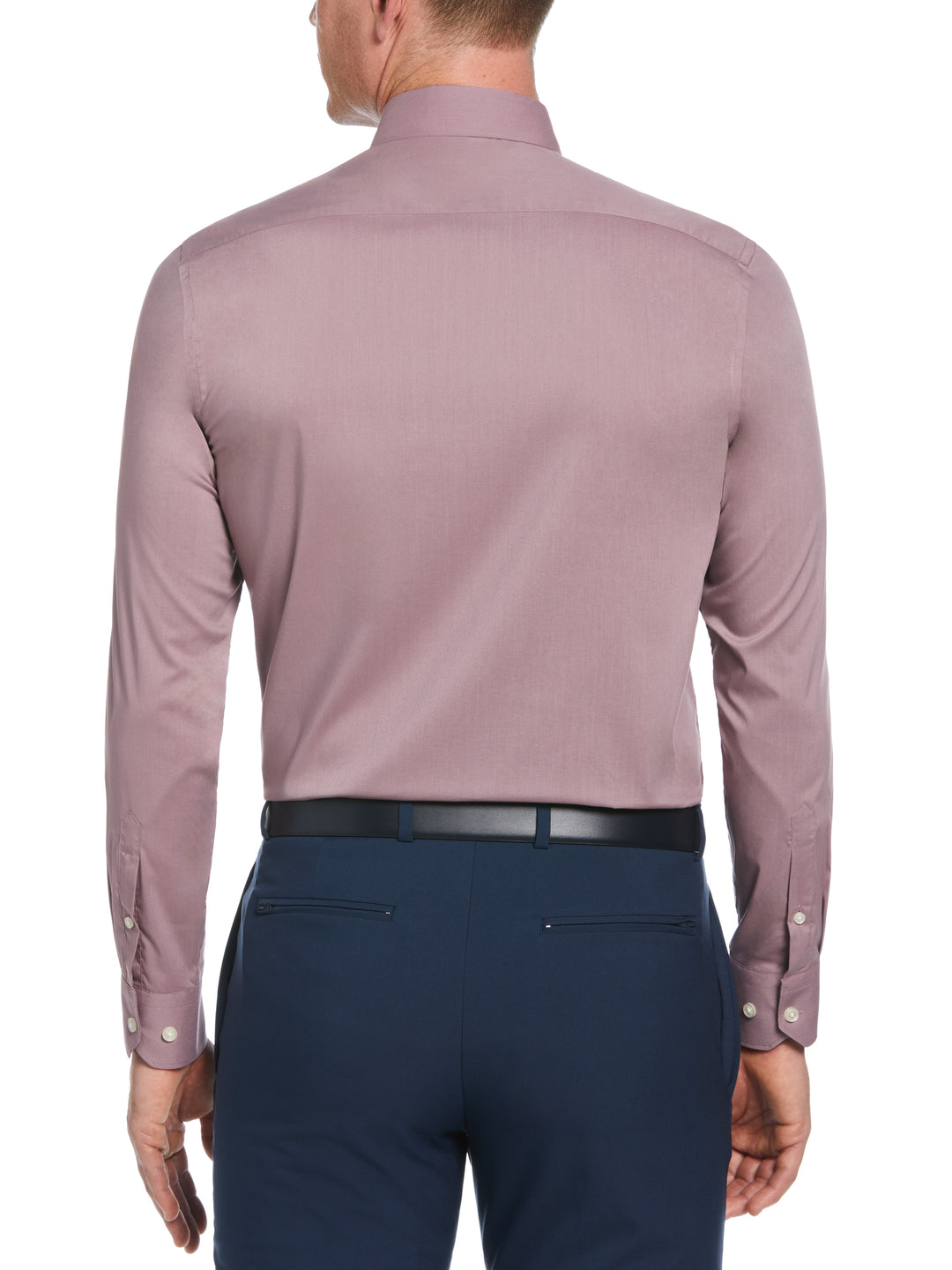 Dark Pink Solid Dress Shirt (Dark Pink) 