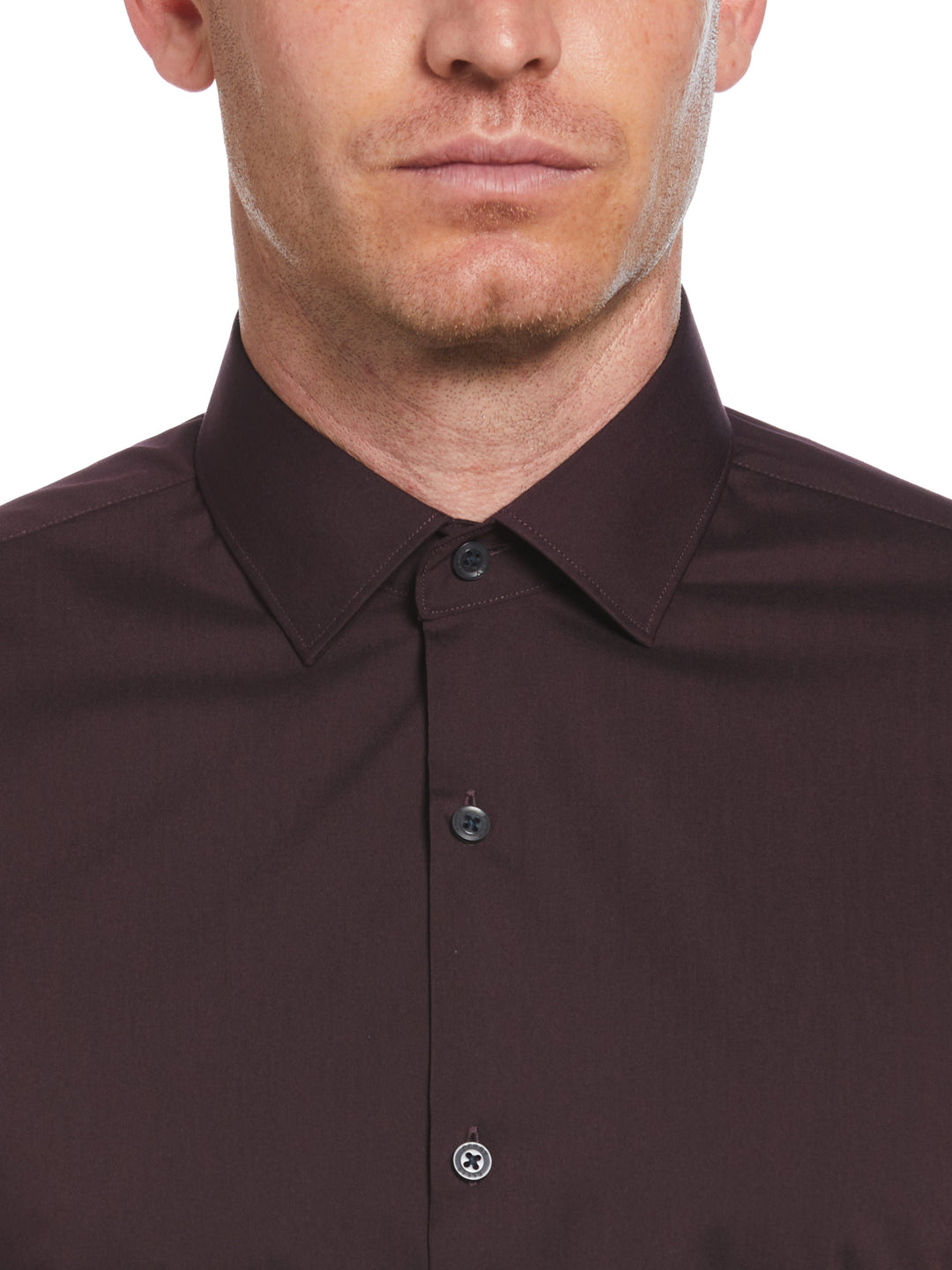 Burgundy Solid Dress Shirt (Dark Burgundy) 