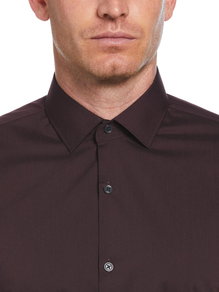Burgundy Solid Dress Shirt (Dark Burgundy) 