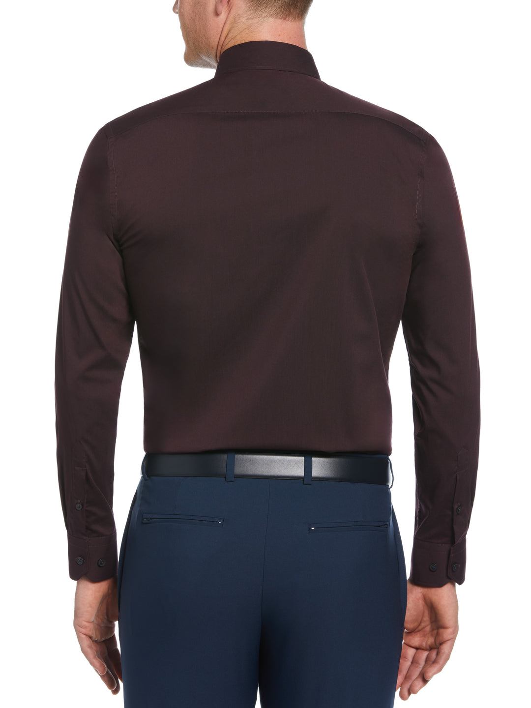 Burgundy Solid Dress Shirt (Dark Burgundy) 