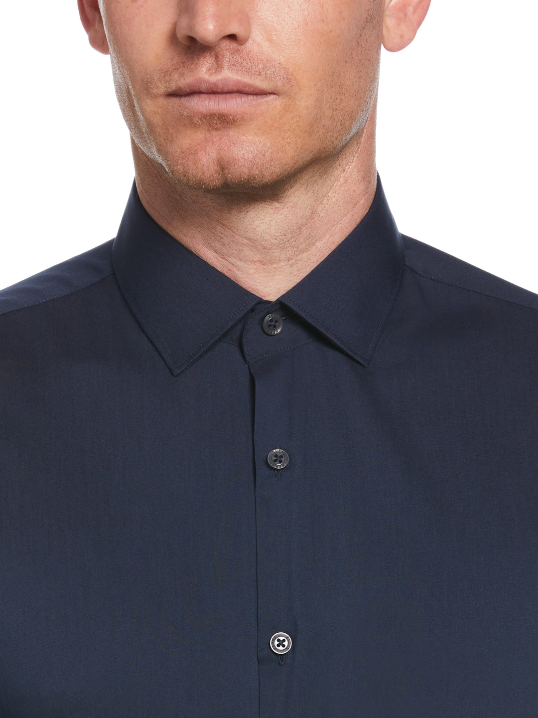 Navy Solid Dress Shirt (Navy) 