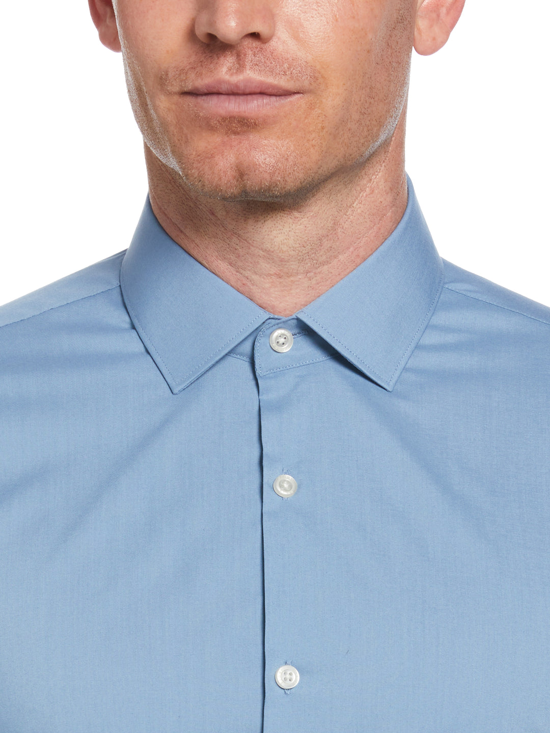 Blue Solid Dress Shirt (Aero) 