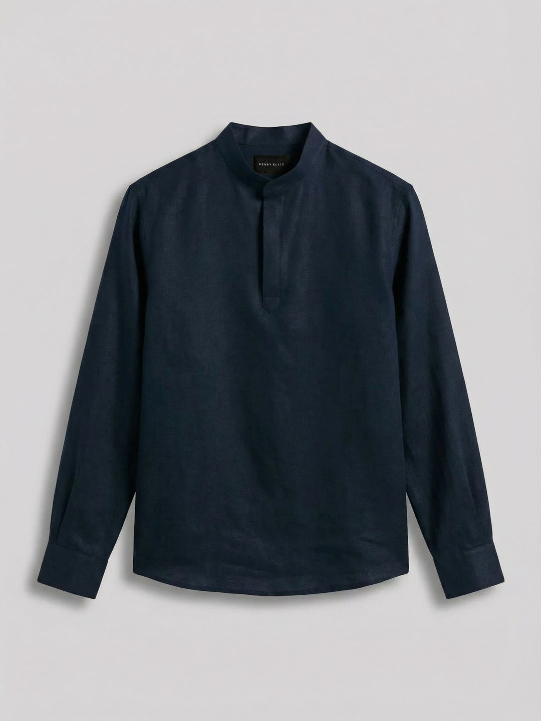 Solid Linen Popover Shirt Perry Ellis Solid Linen Popover Shirt Perry Ellis