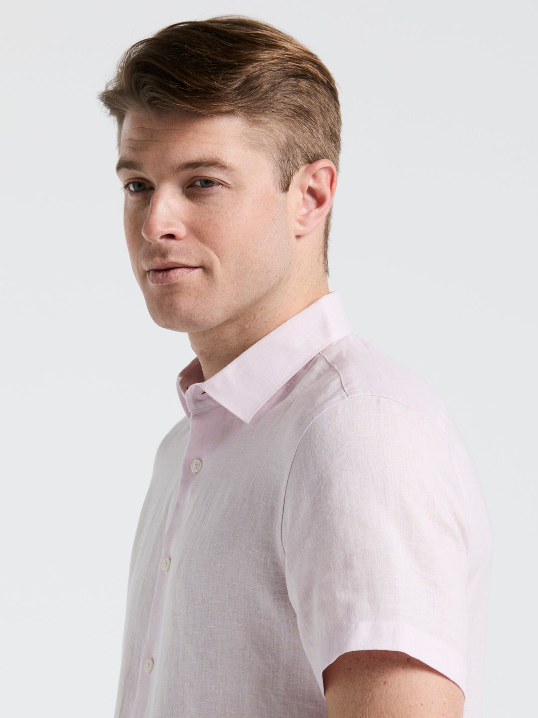 Solid Linen Shirt (Orchid Ice)