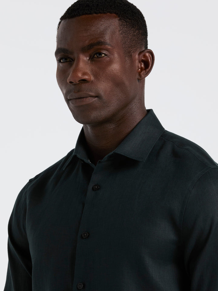 Solid Linen Shirt (Magical Forest)