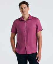 Solid Linen Shirt (Damson) 