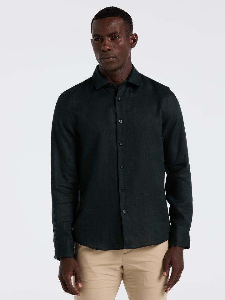 Solid Linen Shirt (Magical Forest) 