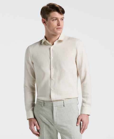 Solid Linen Shirt (Natural Linen) 