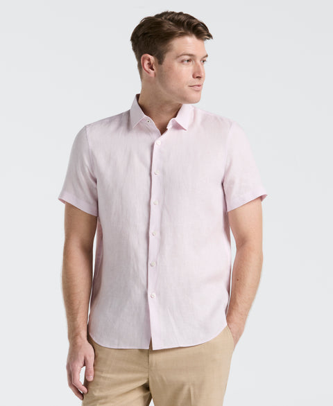 Solid Linen Shirt (Orchid Ice) 