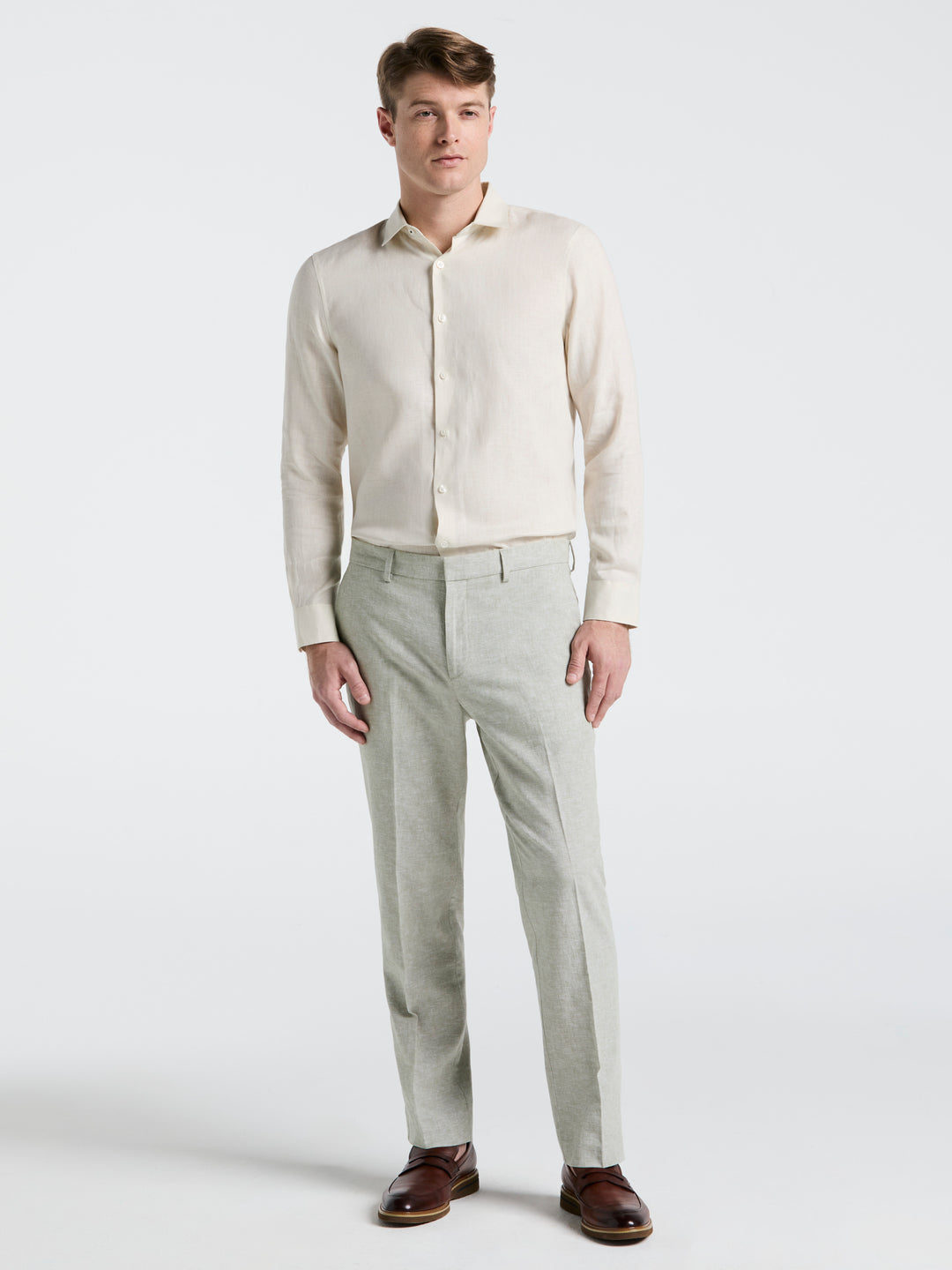 Solid Linen Shirt (Natural Linen) 