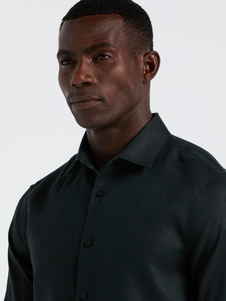 Solid Linen Shirt (Magical Forest) 