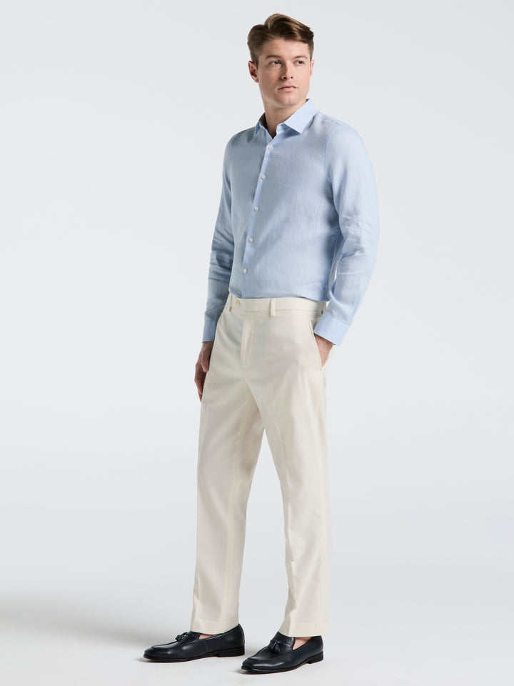 Solid Linen Shirt (Kentucky Blue) 