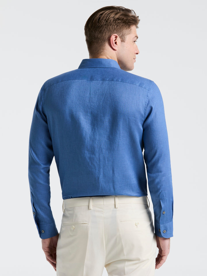 Solid Linen Shirt (Dutch Blue) 