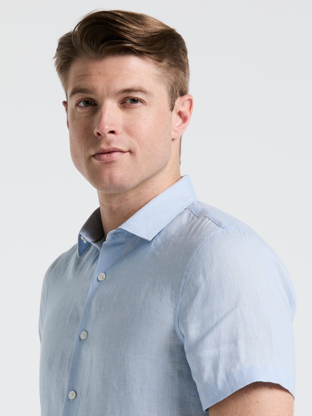 Solid Linen Shirt (Kentucky Blue) 