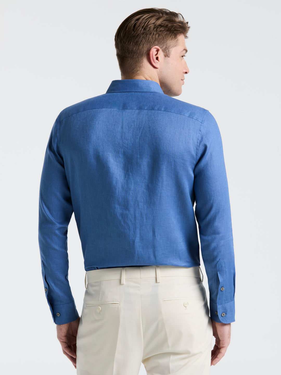 Solid Linen Shirt (Dutch Blue) 