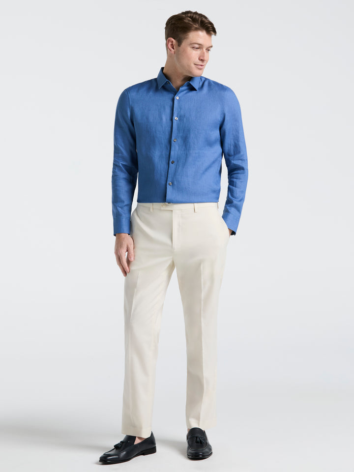 Solid Linen Shirt (Dutch Blue) 