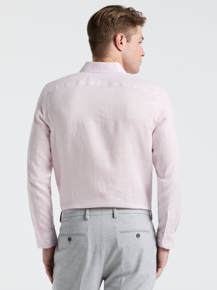 Solid Linen Shirt (Orchid Ice) 