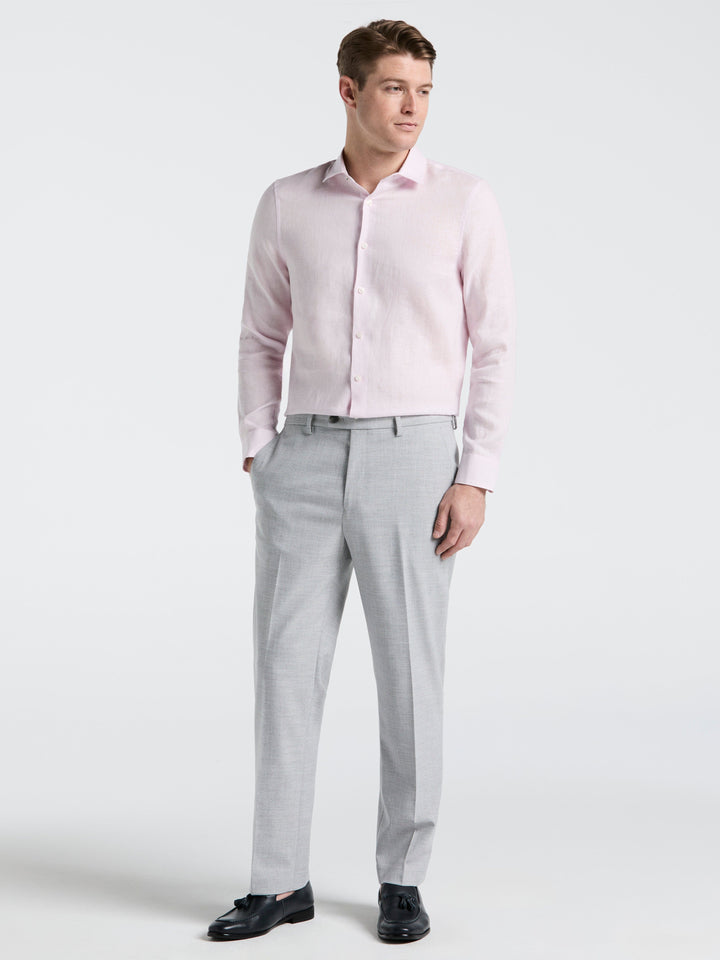 Solid Linen Shirt (Orchid Ice) 