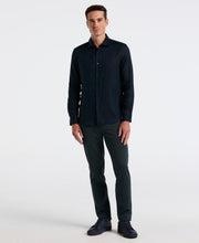 Solid Linen Shirt (Dark Sapphire) 
