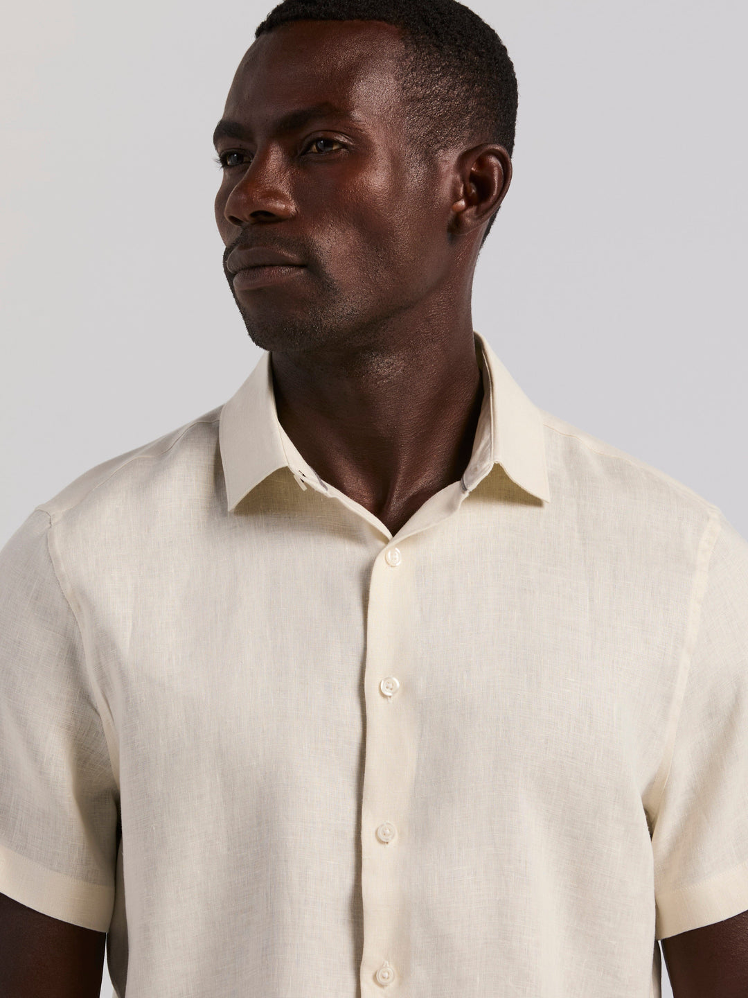 Solid Linen Shirt (Natural Linen) 