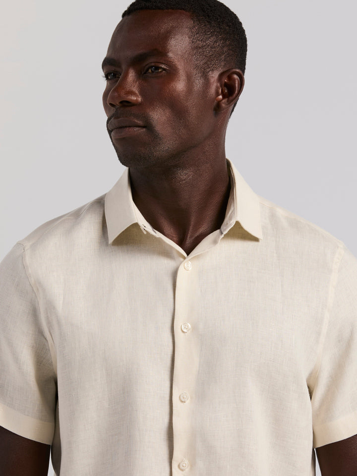 Solid Linen Shirt (Natural Linen) 