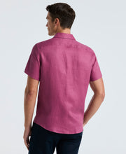 Solid Linen Shirt (Damson) 