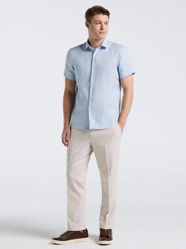 Solid Linen Shirt (Kentucky Blue) 
