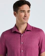 Solid Linen Shirt (Damson) 