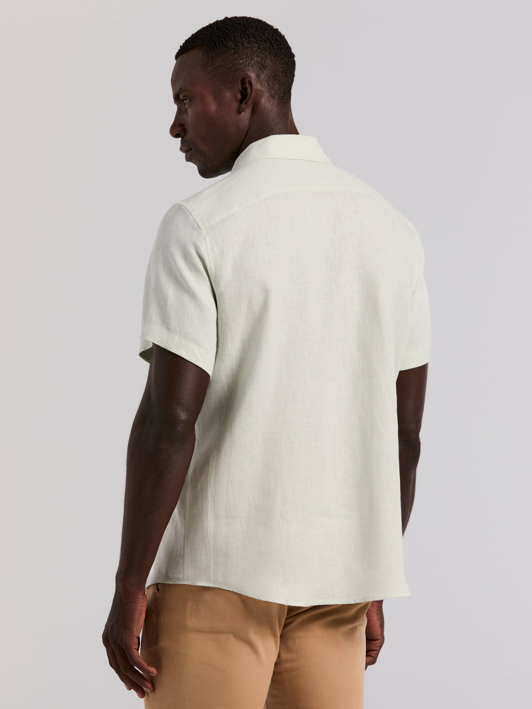 Solid Linen Shirt (Sprout Green) 