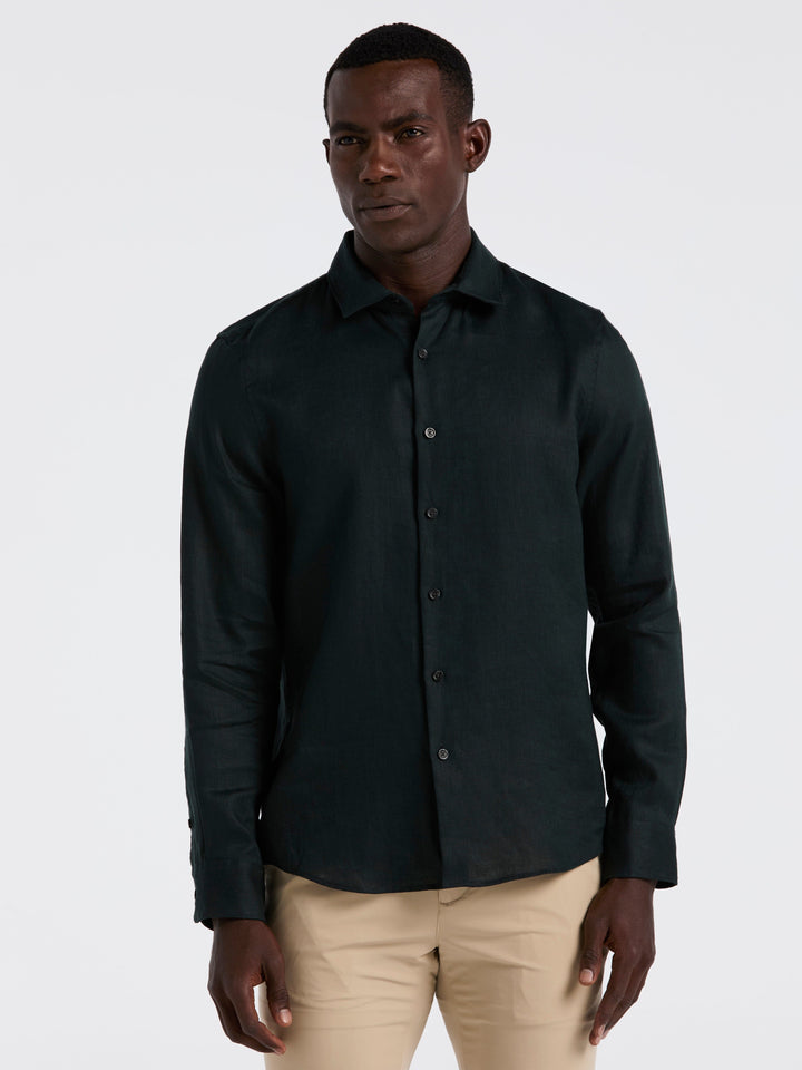 Solid Linen Shirt (Magical Forest)