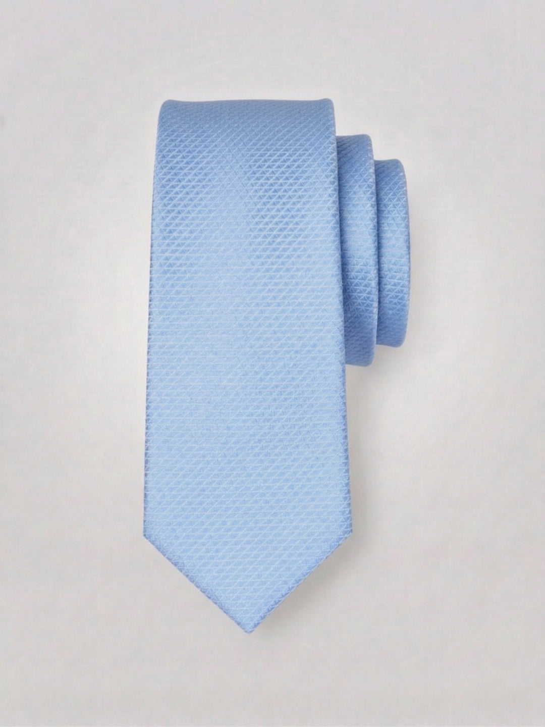 Solid Plain weave Micro Slim Tie (Periwinkle) 