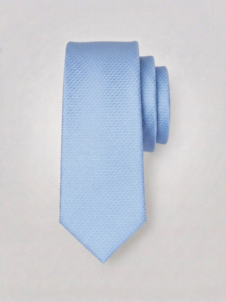 Solid Plain weave Micro Slim Tie (Periwinkle) 