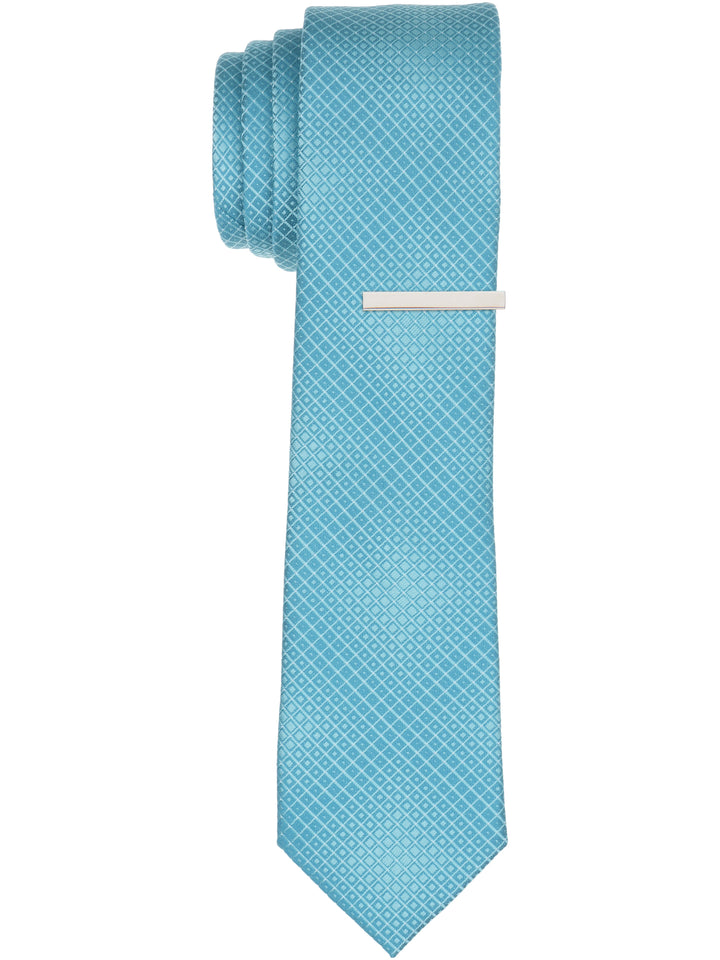 Solid Plain Weave Slim Necktie