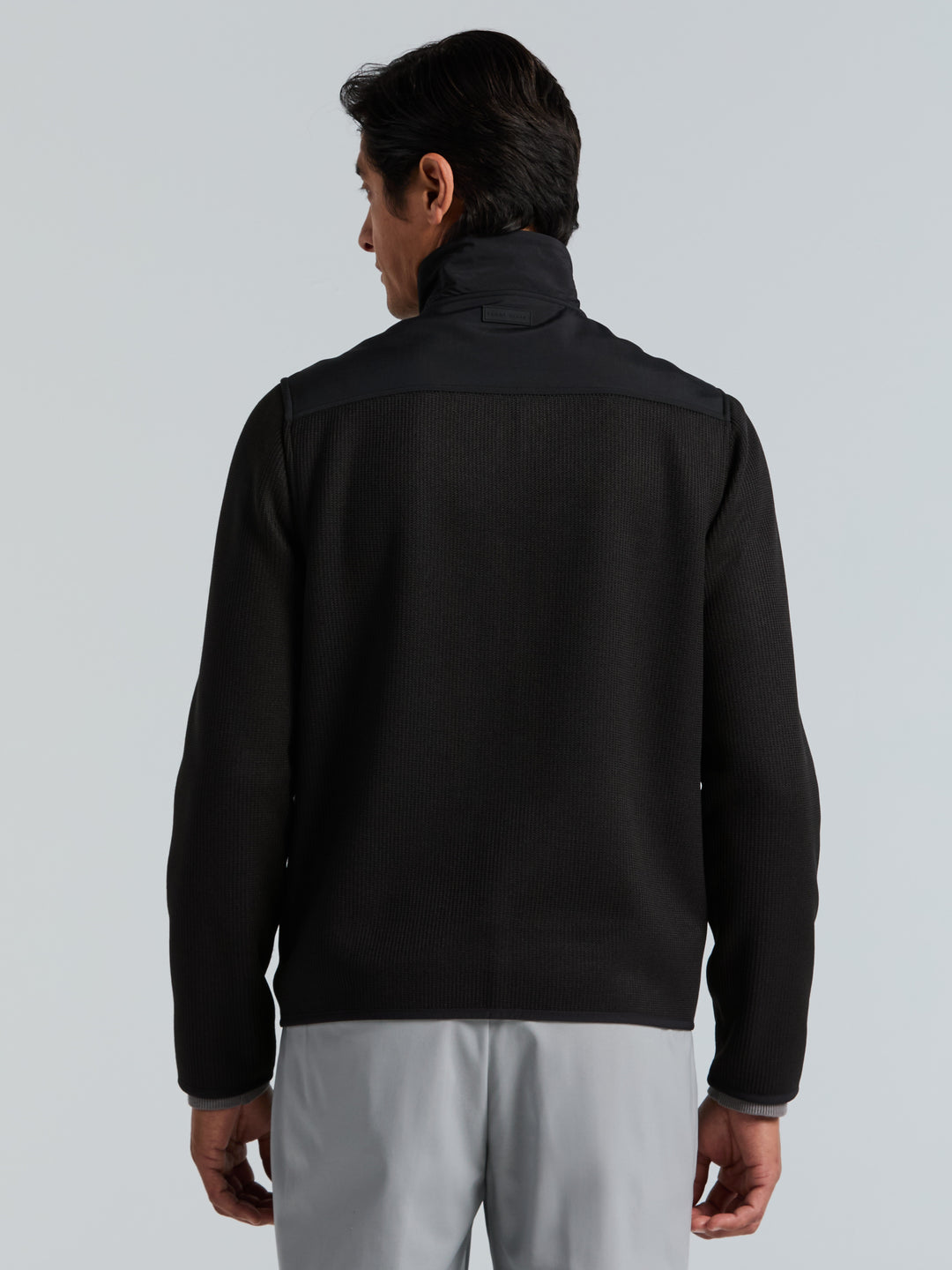 Solid Stretch Full-Zip Fleece Jacket
