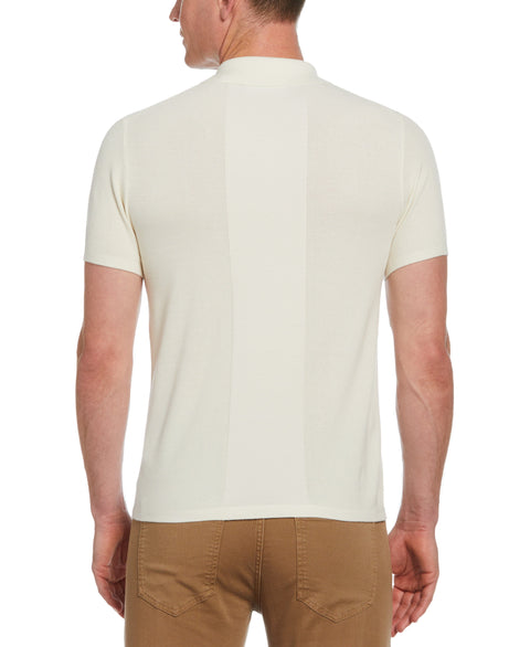 Solid Tech Knit Texure Polo  (Egret) 
