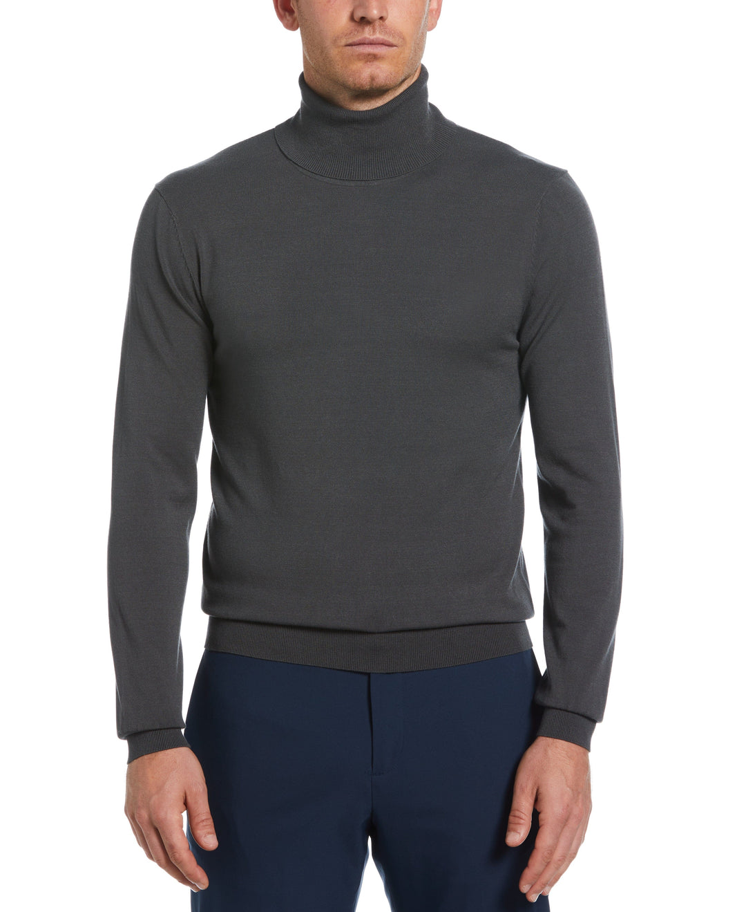 Solid Tech Turtleneck Sweater (Forged Iron) 