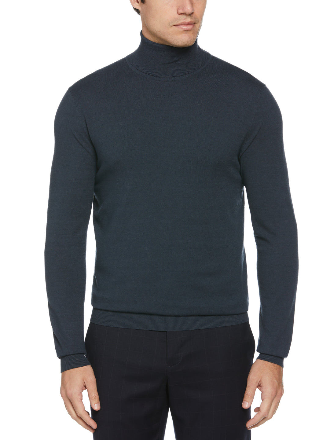 Solid Tech Turtleneck Sweater (India Ink) 