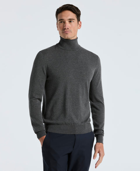 Solid Tech Turtleneck Sweater (Lava Smoke Htr) 