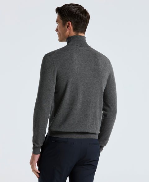 Solid Tech Turtleneck Sweater (Lava Smoke Htr) 