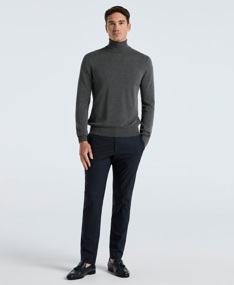 Solid Tech Turtleneck Sweater (Lava Smoke Htr) 