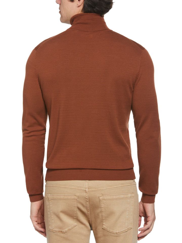 Solid Tech Turtleneck Sweater (Cambridge Brown) 