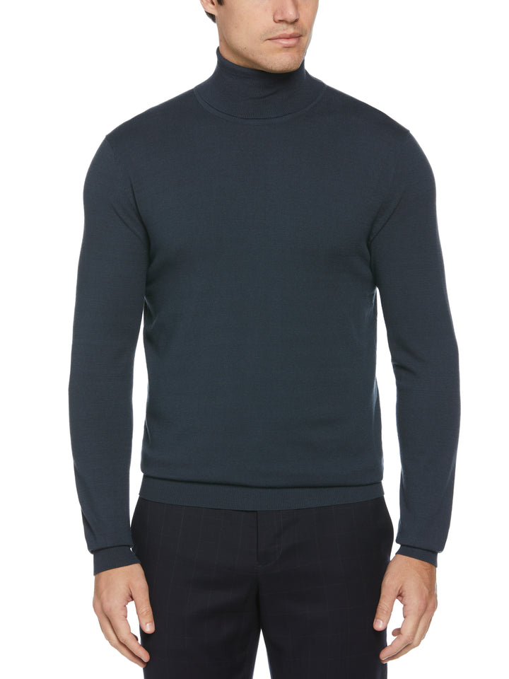 Solid Tech Turtleneck Sweater (India Ink) 