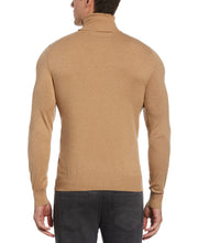 Solid Tech Turtleneck Sweater (Camel Heather) 