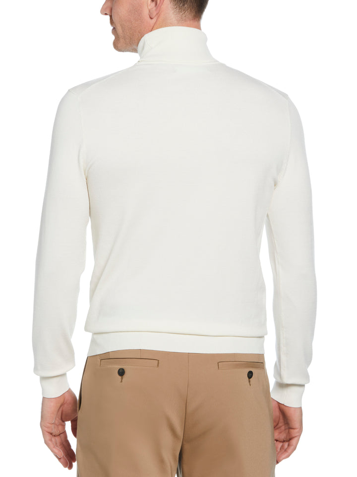 Solid Tech Turtleneck Sweater (Egret) 