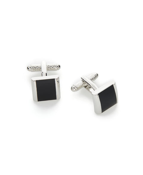 Square Black Cuff Links (Blk) 