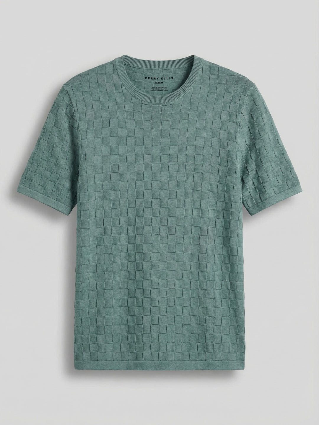 Square Pattern Crew Neck Sweater (Arctic) 