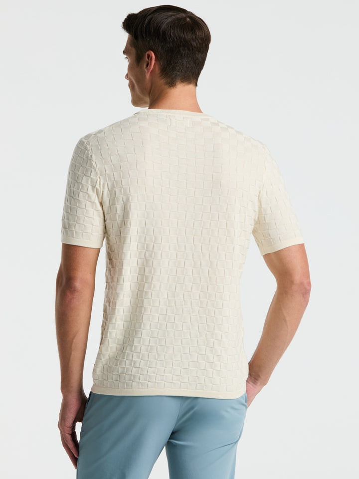 Square Pattern Crew Neck Sweater (Birch) 