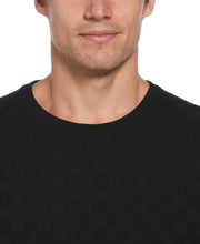 Square Pattern Crew Neck Sweater (Black) 